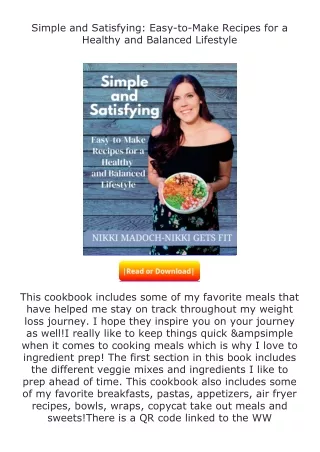 free read (✔️pdf❤️) Simple and Satisfying: Easy-to-Make Recipes for a Healt