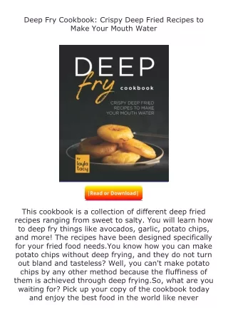 ✔️READ ❤️Online Deep Fry Cookbook: Crispy Deep Fried Recipes to Make Your M