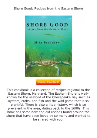 [READ]⚡PDF✔ Shore Good: Recipes from the Eastern Shore