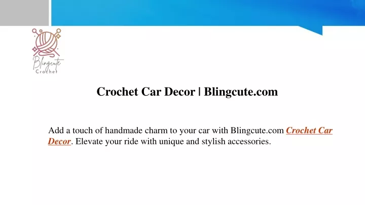 crochet car decor blingcute com