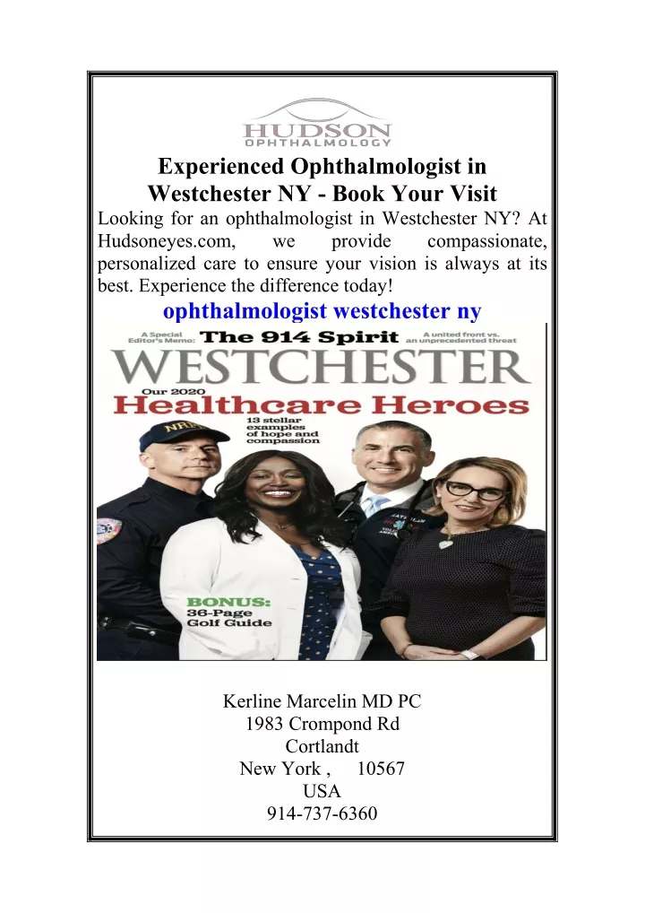 experienced ophthalmologist in westchester