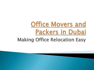 NO 1 office movers and packers in Dubai