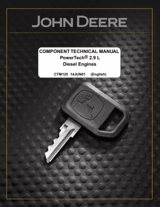 John Deere PowerTech 2.9 L Diesel Engines Service Repair Manual