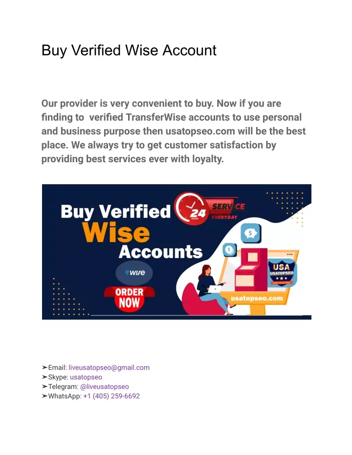 buy verified wise account