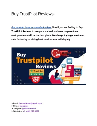 buy trustpilot reviews