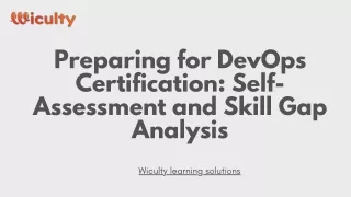 Preparing for DevOps Certification Self-Assessment and Skill Gap Analysis