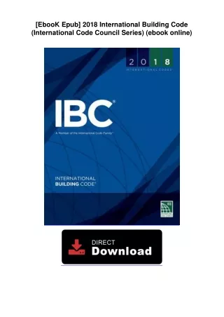 [EbooK Epub] 2018 International Building Code (International Code Council