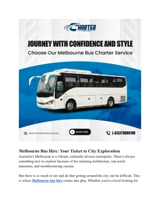 Discover Melbourne with Bus Hire