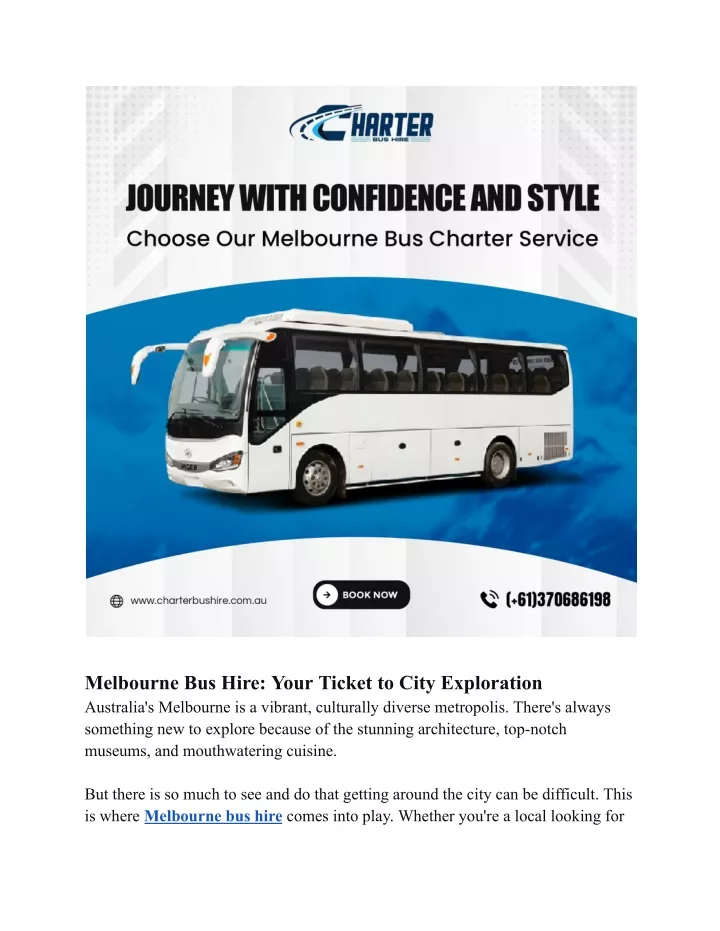 melbourne bus hire your ticket to city
