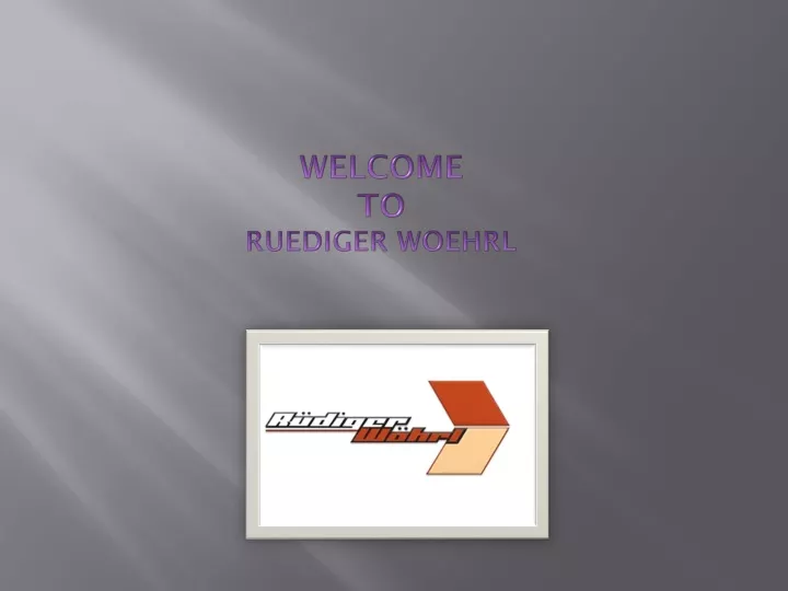 welcome to ruediger woehrl