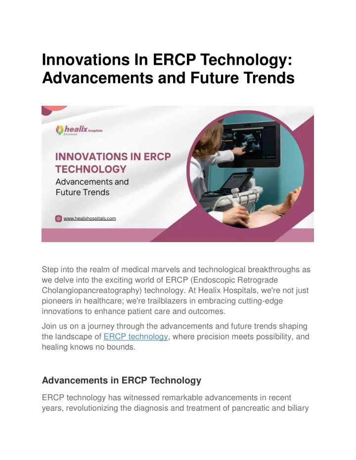 innovations in ercp technology advancements