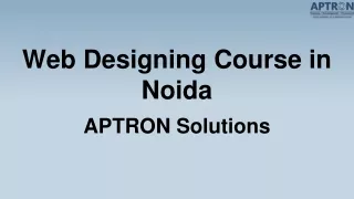 Web Designing Course in Noida