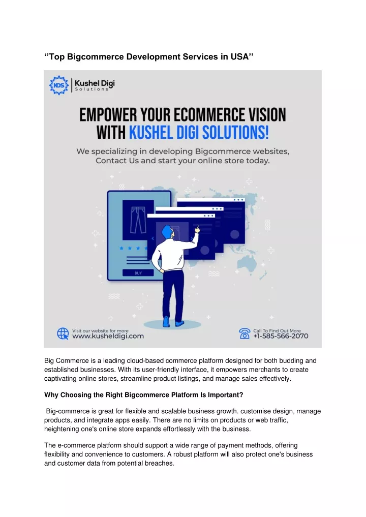 top bigcommerce development services in usa