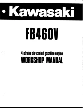 Kawasaki FB460V 4-Stroke Air-Cooled Gasoline Engine Service Repair Manual