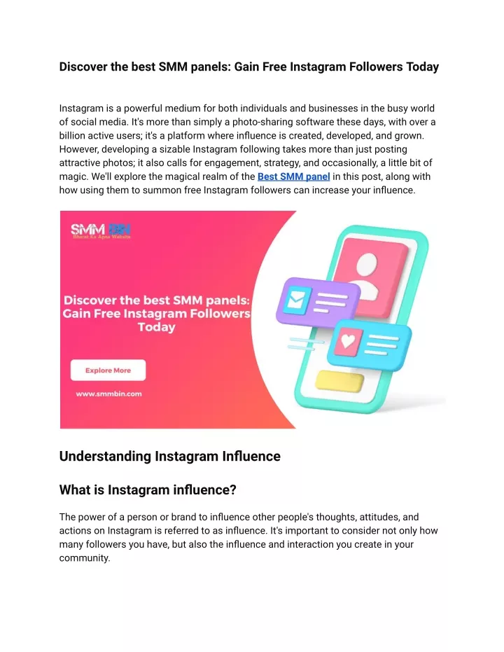 discover the best smm panels gain free instagram