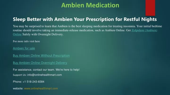 ambien medication sleep better with ambien your prescription for restful nights