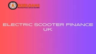 Electric Scooter Finance UK