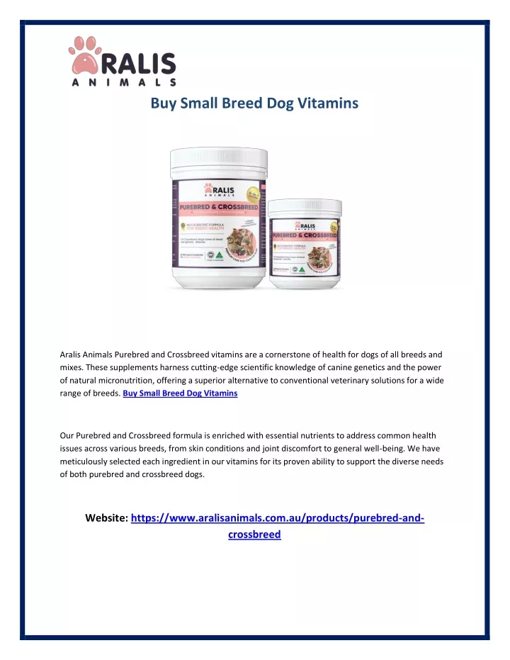 buy small breed dog vitamins