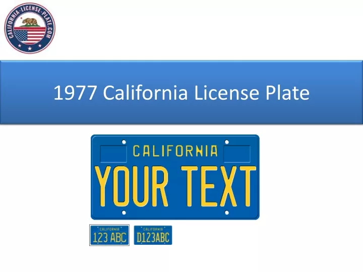 1977 california license plate