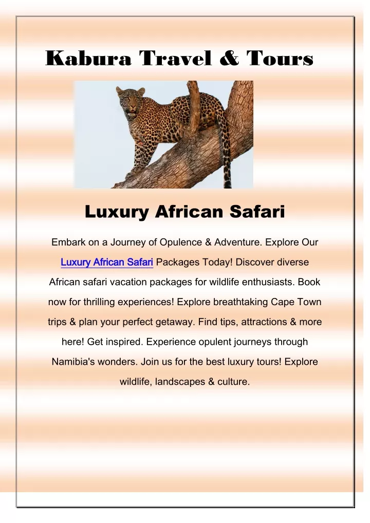 kabura travel tours
