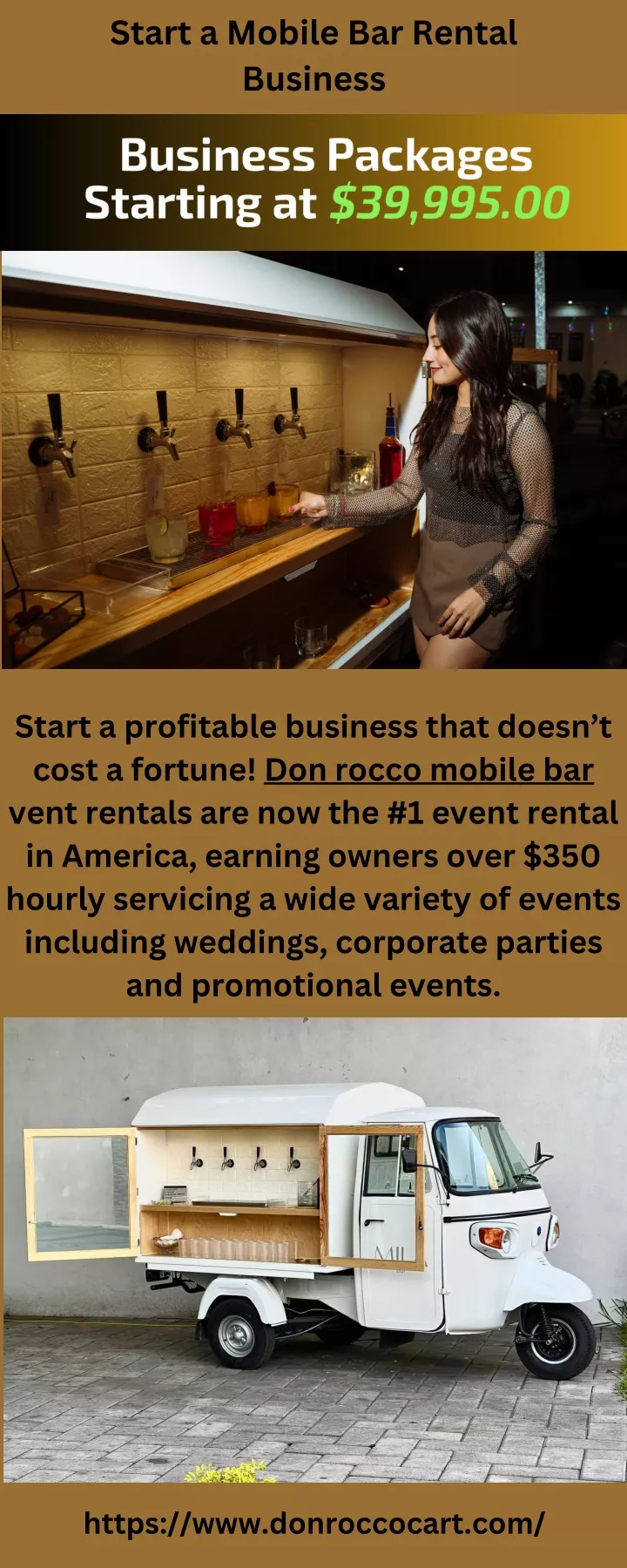 start a mobile bar rental business