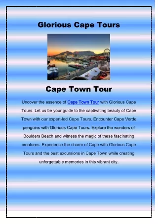 Glorious Cape Tours