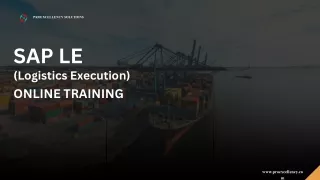 Expert SAP LE Course: Learn Online for Success in Logistics Execution