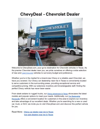 ChevyDeal - Chevrolet Dealer