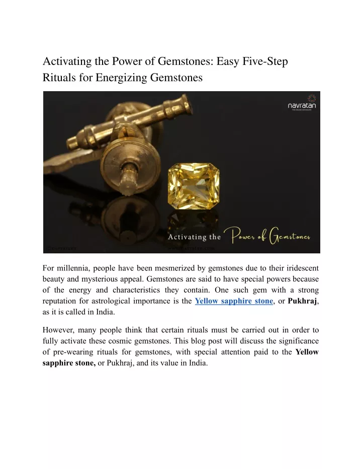 activating the power of gemstones easy five step