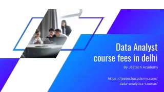 Data Analyst Course Fees in Delhi by Jeetech Academy