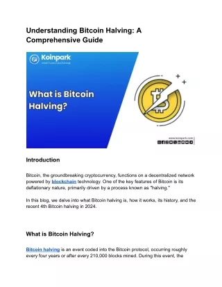 understanding bitcoin halving a comprehensive