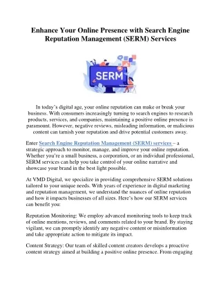 Best Search Engine Reputation Management (SERM) Services