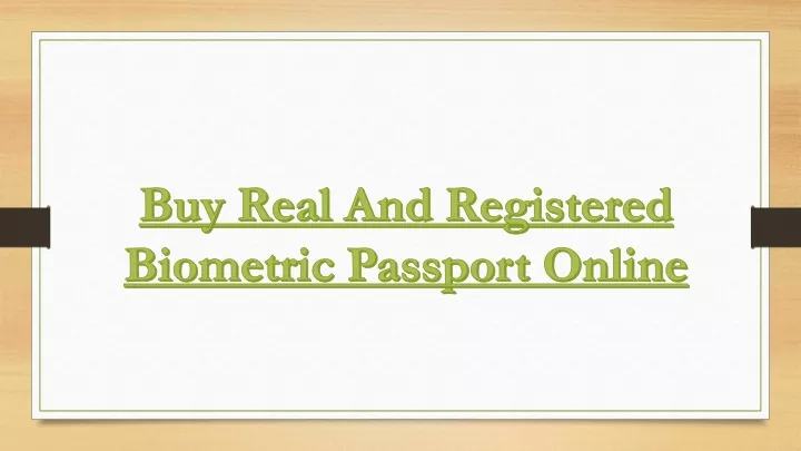 buy real and registered biometric passport online