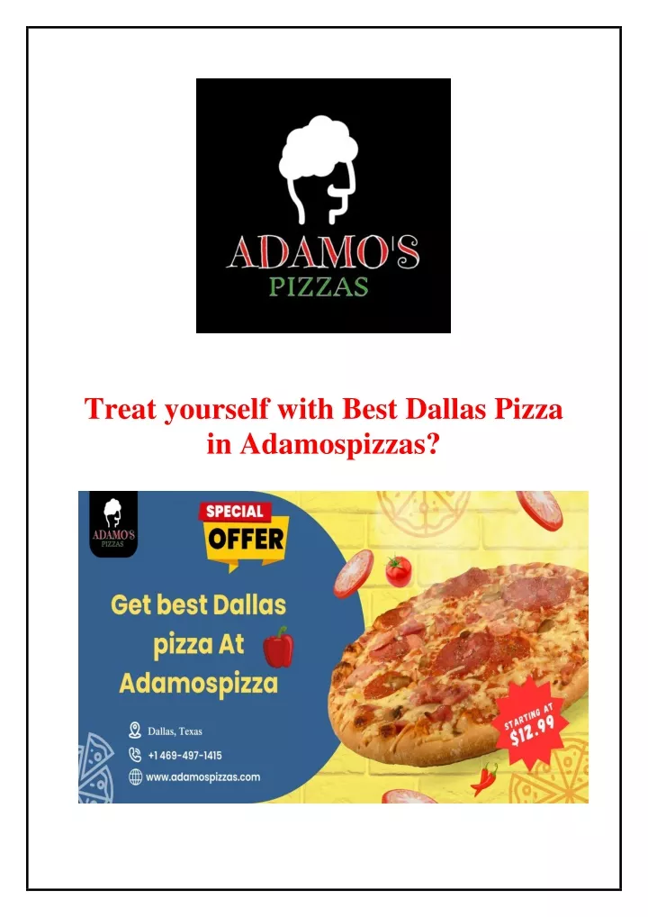 treat yourself with best dallas pizza