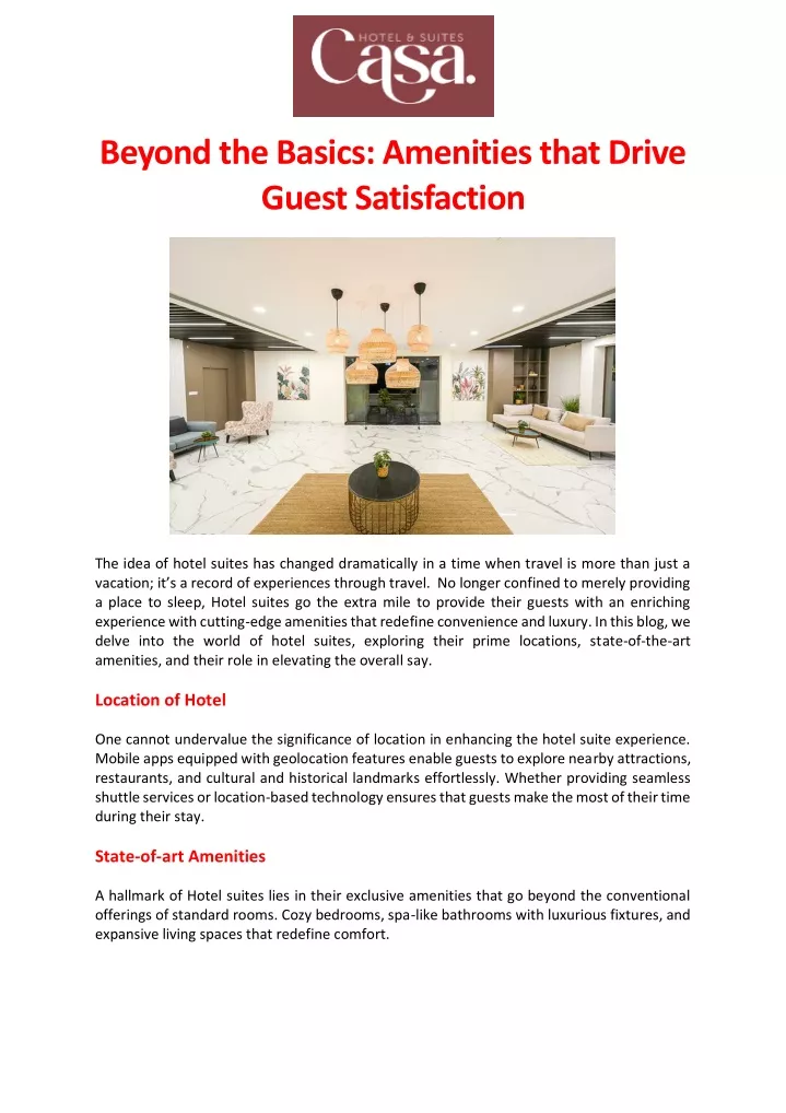 beyond the basics amenities that drive guest