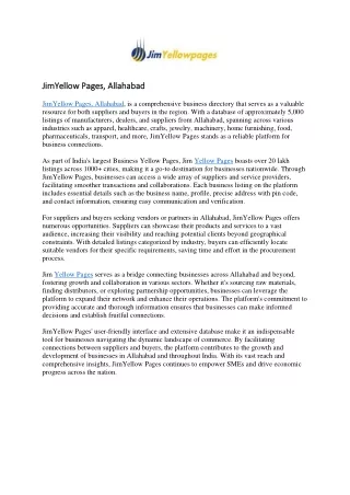 jimyellow pages allahabad jimyellow pages