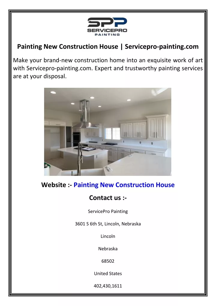 painting new construction house servicepro
