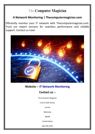 It Network Monitoring   Thecomputermagician.com