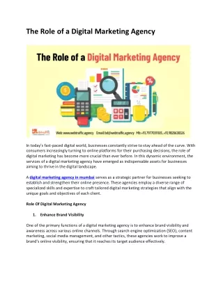 The Role of a Digital Marketing Agency