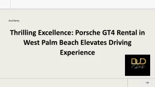 Thrilling Excellence Porsche GT4 Rental in West Palm Beach Elevates Driving Experience