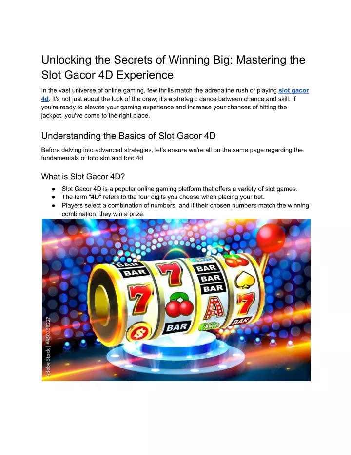 unlocking the secrets of winning big mastering
