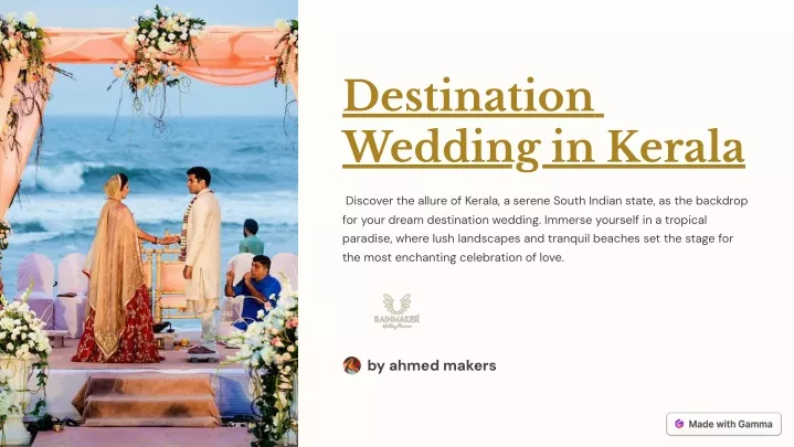 destination wedding in kerala