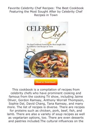 download⚡[PDF]❤ Favorite Celebrity Chef Recipes: The Best Cookbook Featurin