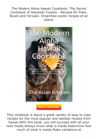 Download⚡(PDF)❤ The Modern Aloha Hawaii Cookbook: The Secret Cookbook of Ha