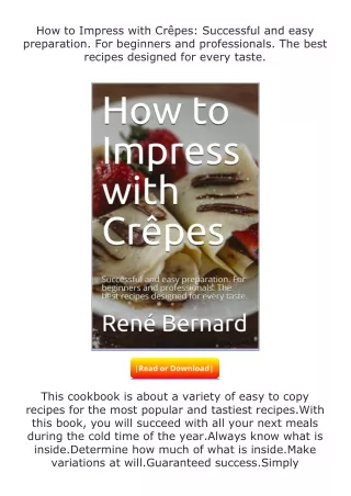 Download⚡PDF❤ How to Impress with Crêpes: Successful and easy preparation.
