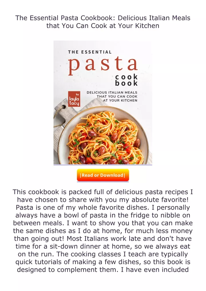 the essential pasta cookbook delicious italian