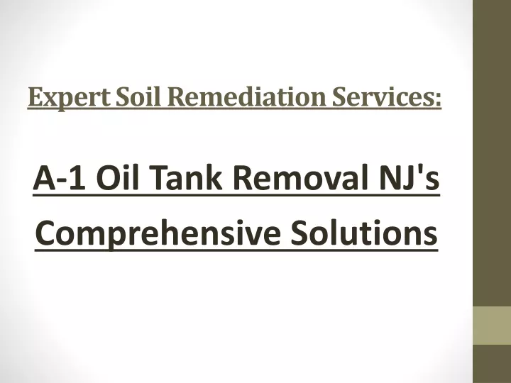 expert soil remediation services
