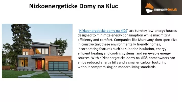 nizkoenergeticke domy na kluc