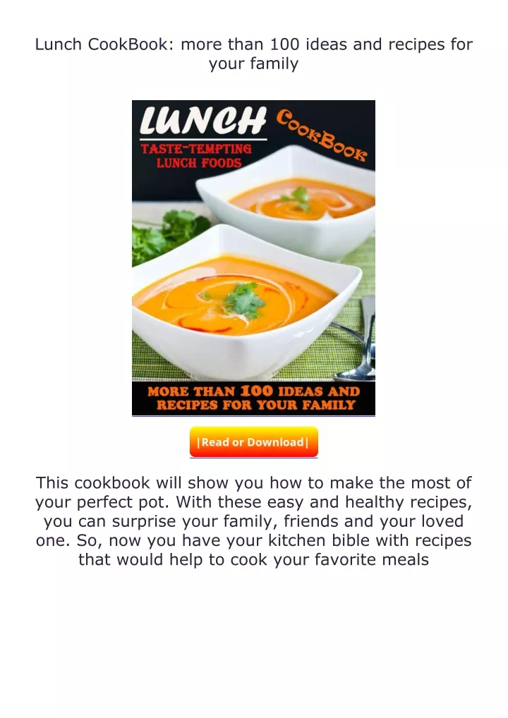 lunch cookbook more than 100 ideas and recipes