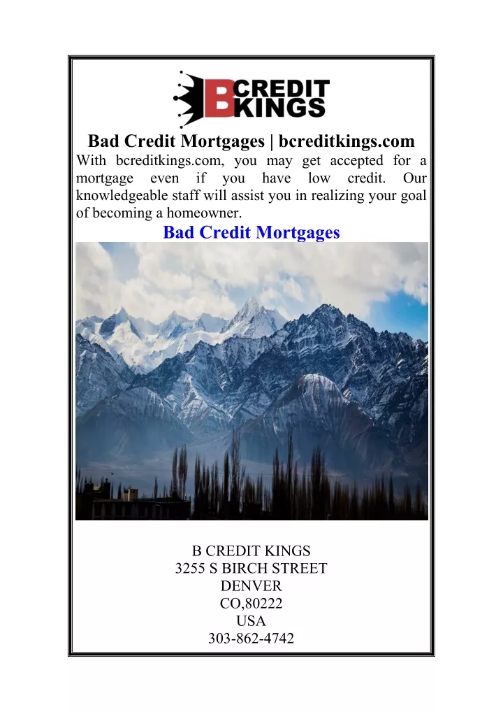 bad credit mortgages bcreditkings com with